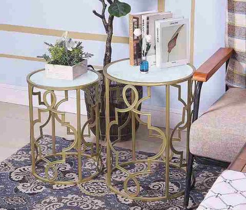 16 Modern Nesting Side Tables - Vurni for Modern Nesting Side Tables With Magnetic Tray Tops And Minimal Metal Frame, White/Gold